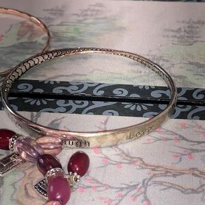 Five bracelets in total for Silvertone, one rose gold tone